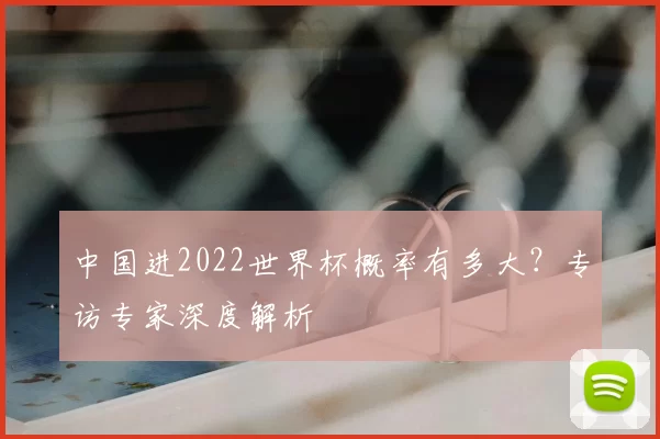 中国进2022世界杯概率有多大?专访专家深度解析