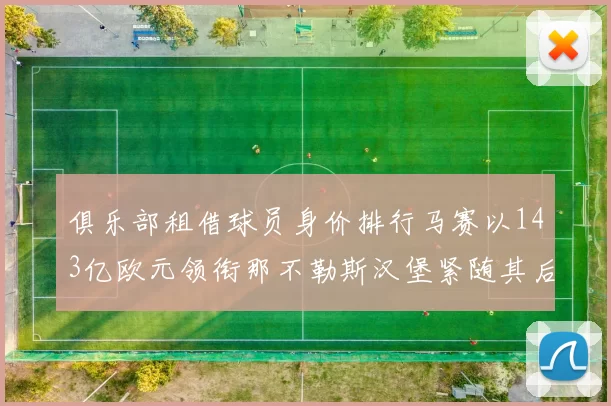俱乐部租借球员身价排行马赛以143亿欧元领衔那不勒斯汉堡紧随其后