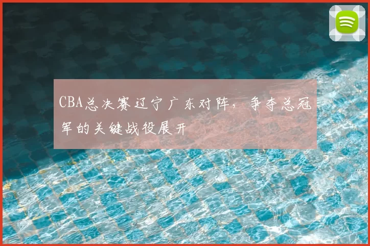 CBA总决赛辽宁广东对阵，争夺总冠军的关键战役展开