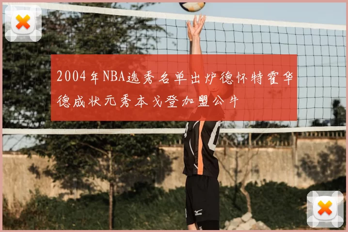 2004年NBA选秀名单出炉德怀特霍华德成状元秀本戈登加盟公牛